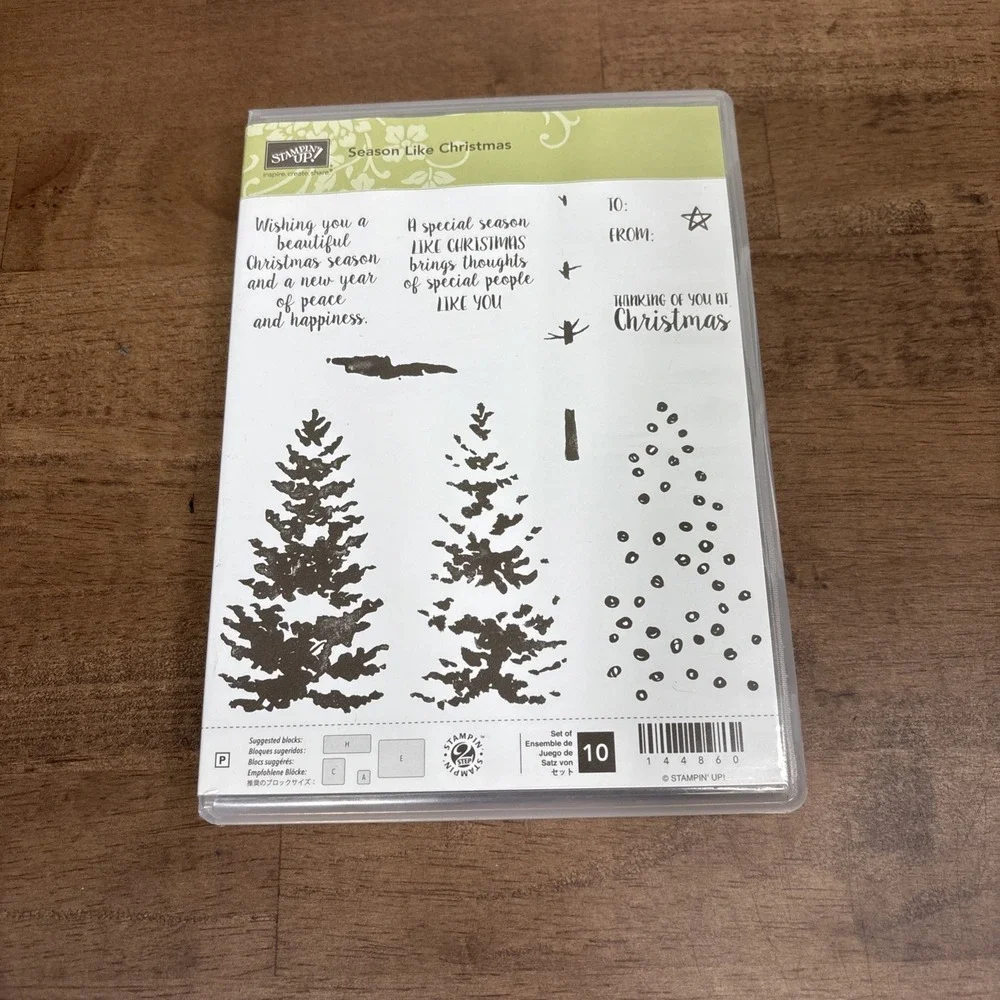 Stampin' Up! Seasons Like Christmas Stamp Set 144860 Holiday Sentiment Tree